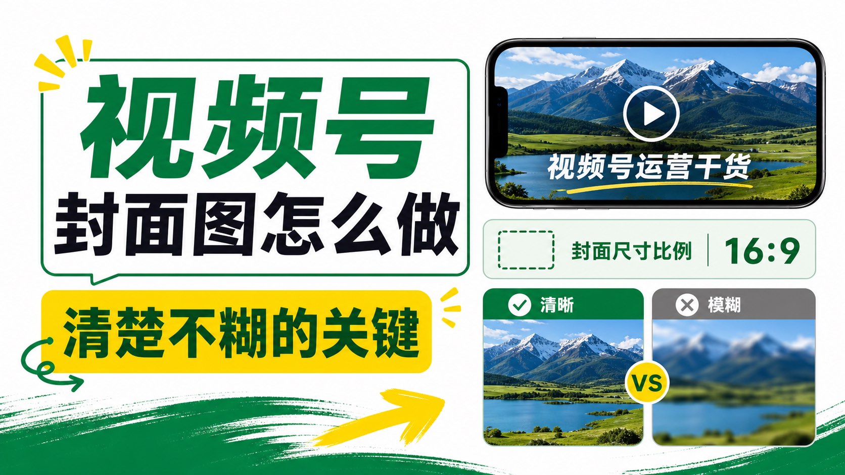 视频号封面图怎么做更清楚?尺寸、文字和清晰度要一起看